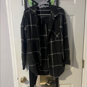 Maurice’s Black and White Plaid Shirt